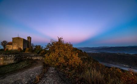 Rayos anticrepusculares en el .