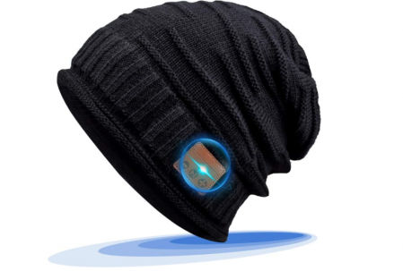 Gorro de lana con auriculares bluetooth
