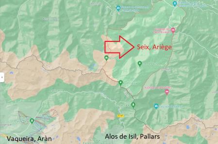 Seix (Ariège, Francia), en la frontera con el Pallars Sobirà y Valle de Arán  .
