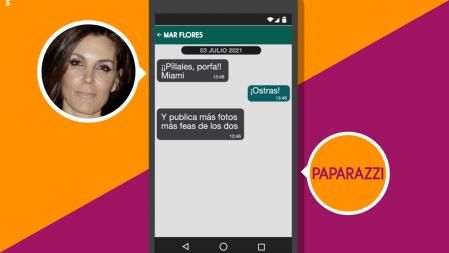 'Sálvame' publicó los presuntos audios entre la modelo y un paparazzi.