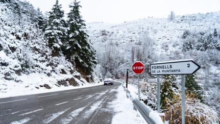 Nevada en el Ripollès.