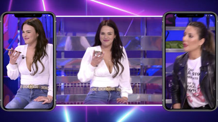 Momento en que Marta Peñate llama a Isaac para comentarle los rumores filtrados por la presentadora