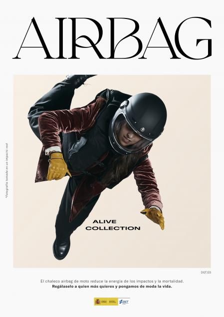 Campaña de la DGT para promover el uso de airbag entre motoristas