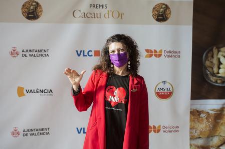 Una de las premiadas como 'Dona Esmorzadora' en los Premis Cacau d'Or