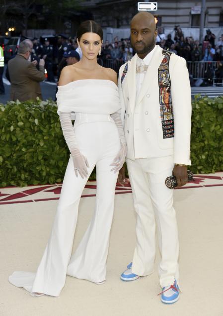 Kendall Jenner y Virgil Abloh en la gala Met de 2018