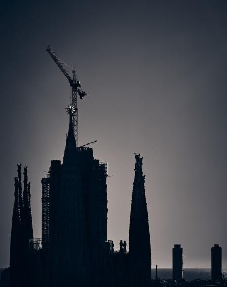 La gran estrella de la torre de Maria de la Sagrada Familia.