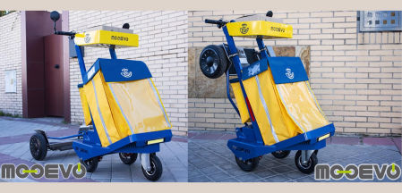 La plataforma de propulsión eléctrica del carro de Correos diseñado por Mooevo es plegable