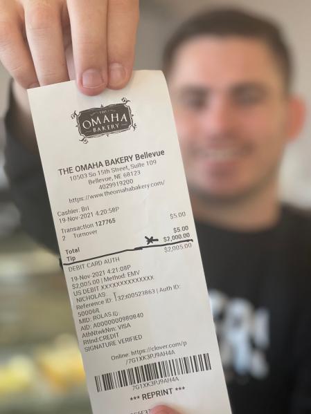 El generoso gesto del cliente tiene el propósito de apoyar al negocio local