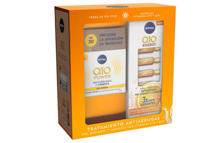 Tratamiento antiarrugas NIVEA Q10 con crema de día y ampollas antiarrugas