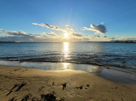 Paisaje de tramontana en Roses.