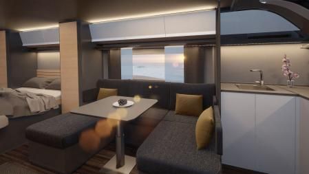 Maxia, la elegante caravana de diseño nórdico para cómodas vacaciones invernales.