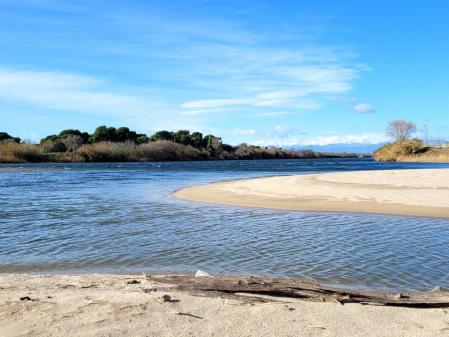 La desembocadura del Muga en el golfo de Roses.