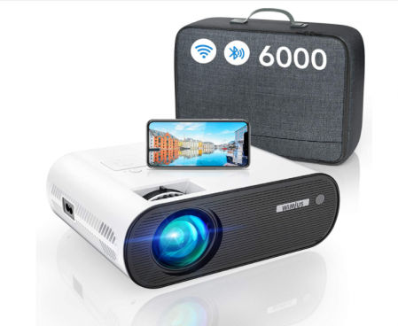 Proyector WiFi Bluetooth de 6000 Lúmenes WiMiUS