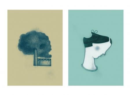 Los efectos de la contaminación en el cambio climático y, a la derecha, Gamón ilustra las dificultades históricas de las mujeres para brillar como científicas