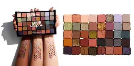 Paleta de sombras con 40 tonos mates, satinados y metalizados NYX