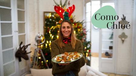 Aperitivo de nuggets con queso feta, coliflor y menta de Chloé Sucrée