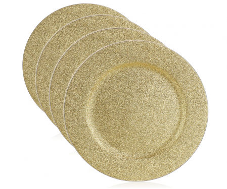 Bajoplato festivo en dorado