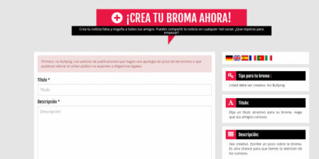 Crea noticias falsas