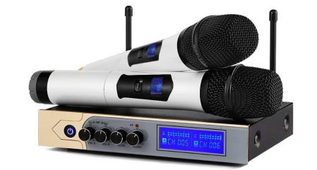 ARCHEER Micrófono Inalámbrico Profesional Karaoke Sistema UHF Bluetooth de Micrófono Dual
