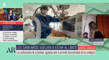 Momento en que el niño interrumpe la conexión con 'El programa de Ana Rosa'