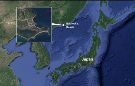 Localización de la 'cárcel de ballenas' ahora desmantelada  .