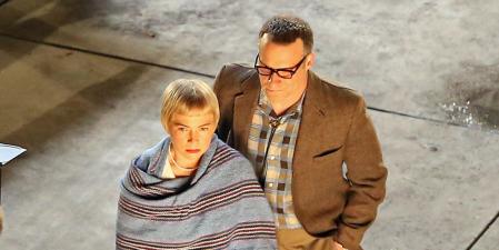 Los Angeles, CA  - *EXCLUSIVE*  - Michelle Williams and Seth Rogen filming scenes for The Fabelmans, a film about Steven Spielberg. Spielberg's semi-autobiographical movie stars Michelle Williams and Paul Dano, who are playing versions of Spielberg's late mother and father. Rogan's character is based on the director's favorite uncle. Williams was seen in 50s style dress and sporting Leah's signature short blonde hair for the role. *Shot on August 10, 2021*

Pictured: Michelle Williams and Seth Rogen

BACKGRID USA 11 AUGUST 2021 

BYLINE MUST READ: MEGA Agency / BACKGRID

USA: +1 310 798 9111 / usasales@backgrid.com

UK: +44 208 344 2007 / uksales@backgrid.com

*UK Clients - Pictures Containing Children
Please Pixelate Face Prior To Publication*