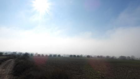 Nieblas en el camino de Claravalls a Altet.