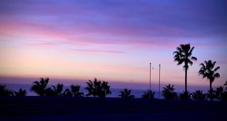 Amanecer en el Hospital del Mar.