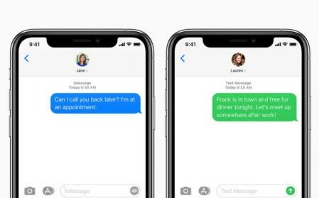 La aplicación 'Mensajes' diferencia entre iMessage y SMS