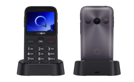 Móvil con teclas grandes, radio, linterna y botón de SOS de Alcatel