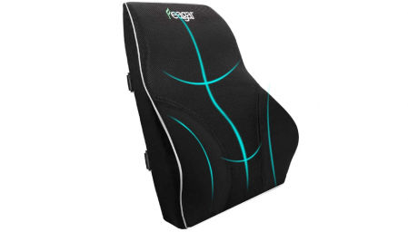 Feagar Cojin Lumbar Coche con Esponja Memoria, Respaldo Lumbar Soporte de Espalda por Office Negro