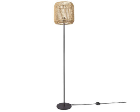 Lámpara LED de pie moderna de mimbre