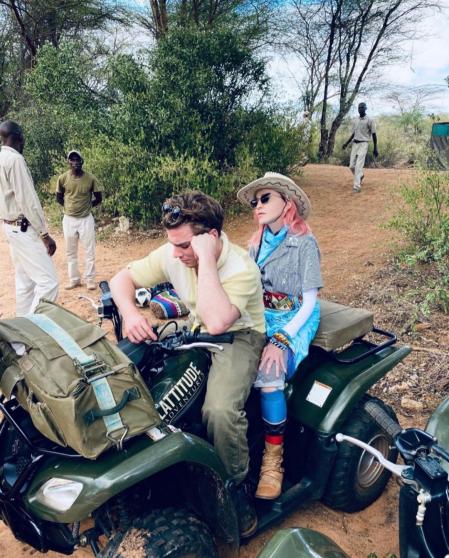 Rocco y Madonna en un viaje familiar a Kenia y Malaui en enero del 2021, en plena pandemia
