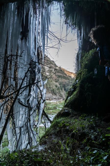 La Riera de Sorreigs helada.