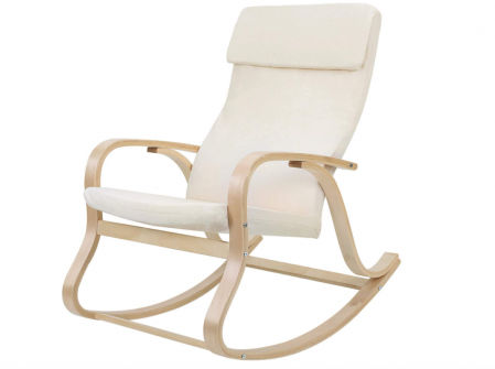 Mecedora en color beige de Songmics
