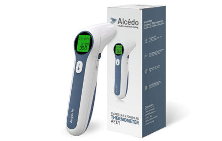 Alcedo Termómetro de frente y oído para adultos, niños y bebés