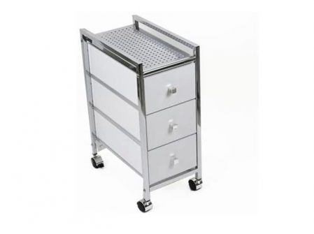 Carrito estrecho de 3 alturas con cajones