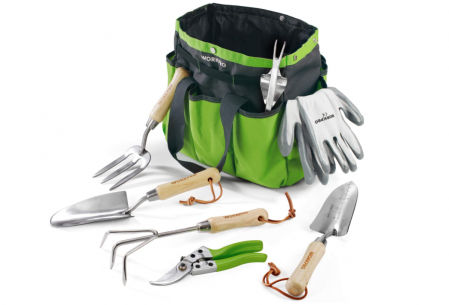 Juego de herramientas de jardín marca Bellota.