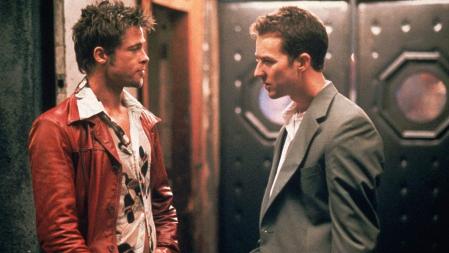 Brad Pitt y Edward Norton en 'El club de la lucha'