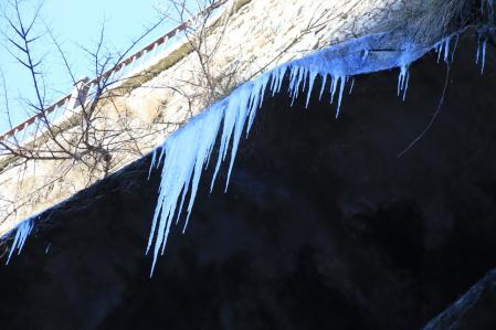Helada en la riera de Rupit.
