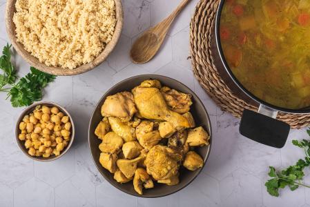 Pollo marroquí con cuscús