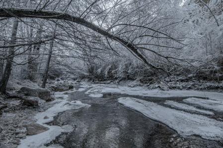 Paisaje invernal en Guardiola de Berguedà.