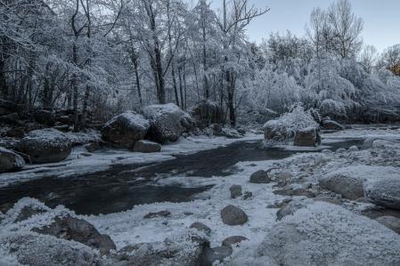 Paisaje invernal en Guardiola de Berguedà.