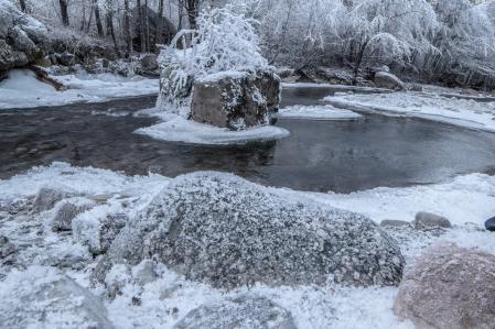 Paisaje invernal en Guardiola de Berguedà.