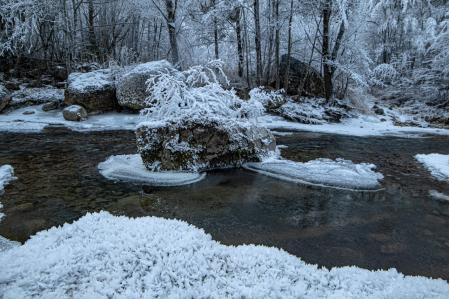 Paisaje invernal en Guardiola de Berguedà.