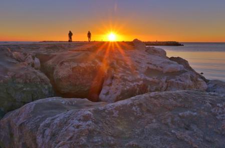 Primer sol de febrero en Fuengirola.