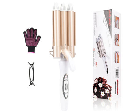 Rizador de pelo profesional de cerámica, Triple barril