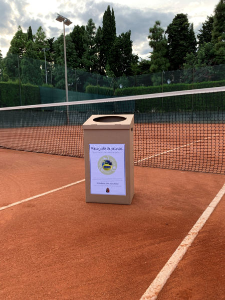 Punto de recolección de pelotas.