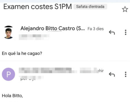 Un mensaje directo, conciso y poco elegante