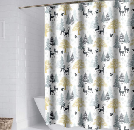 Cortina de Ducha Geométrica